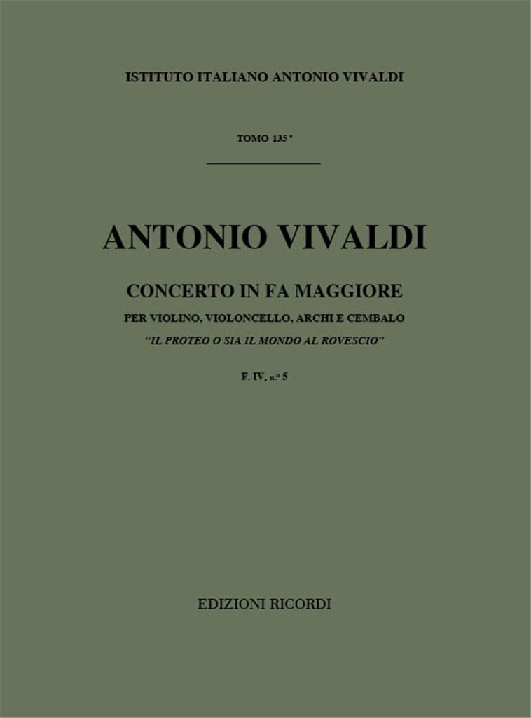 Concerto In Fa 'Il Proteo O Sia